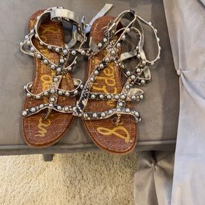 Snake skin studded Sam Edleman sandals